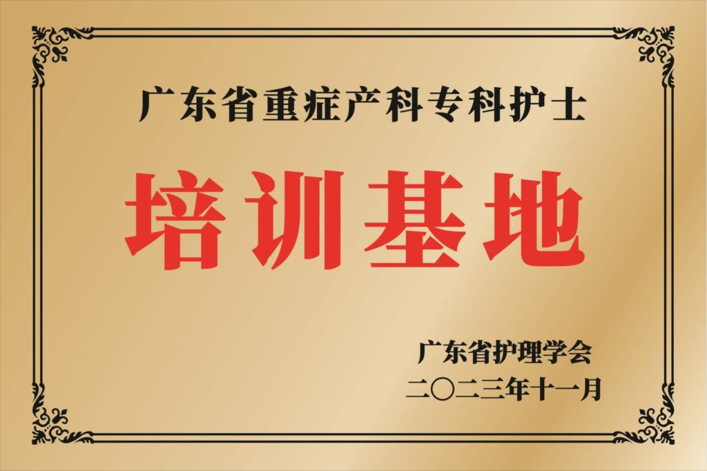 广东省重症产科专科护士培训基地